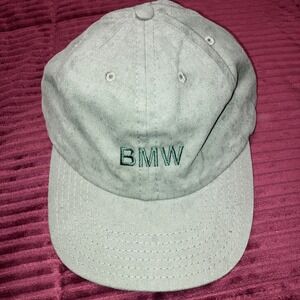 Vintage BMW Hat Cap Strap Back Brown Cars Racing One Size Adjustable USA Made